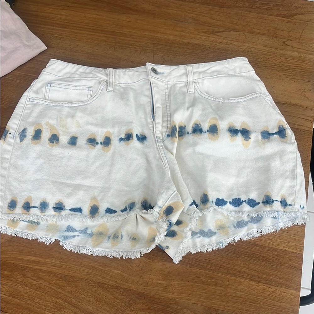 Women's Tie-Dye Mid-rise Denim Shorts